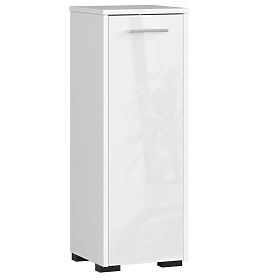 ARMOIRE DE SALLE DE BAIN DEBOUT FIN S30 1D BLANC BRILLANT