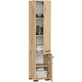 ARMOIRE DE SALLE DE BAIN FIN 2 PORTES CHÊNE ARTISAN