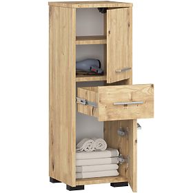 ARMOIRE DE SALLE DE BAIN FIN COLONNE 30 2D 1T 85cm PK CHÊNE ARTISAN
