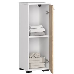 ARMOIRE DE SALLE DE BAIN FIN S30 1D BLANC / SONOMA