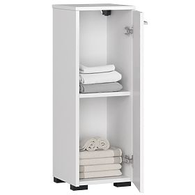ARMOIRE DE SALLE DE BAIN SUR PIED FIN S30 1D BLANCHE