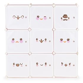 Armoire modulaire pour enfants avec étagères 9 compartiments
