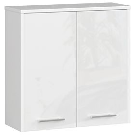ARMOIRE MURALE LARGEUR 60 cm FIN 2D BLANC BRILLANT