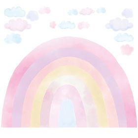 Autocollant mural - autocollant arc-en-ciel rose