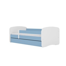 Lit pour enfant avec barrière Ourbaby - bleu-blanc, All Meble