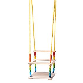 Balançoire en bois avec perles jusqu'à 35 kg
