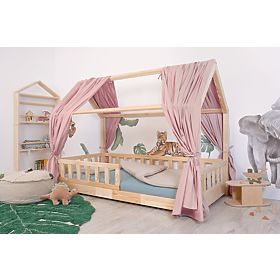 Baldaquin pour lit cabane Tea - vieux rose