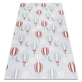 BAMBINO 1349 tapis de bain Ballons, nuages pour enfants antidérapant - gris, F.H.Kabis