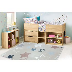 BAMBINO 48130 tapis de lavage Étoiles pour enfants antidérapant - beige / gris, F.H.Kabis