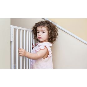 Barrière de sécurité 74-105 cm pour escaliers et portes panneaux additionnels en acier blanc ECOTOYS