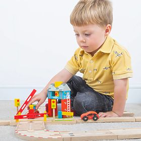 Barrières ferroviaires Bigjigs avec panneau