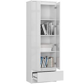 BIBLIOTHÈQUE FERMÉE R60 2D 1SZ CLP PK BLANC/ BLANC BRILLANT