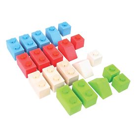 Bigjigs Baby Blocs de Connexion en Bois Ensemble Primary, Bigjigs Toys
