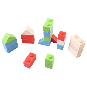 Bigjigs Baby Blocs de Connexion en Bois Ensemble Primary, Bigjigs Toys