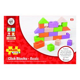 Bigjigs Baby Blocs de Construction en Bois Ensemble de Base, Bigjigs Toys