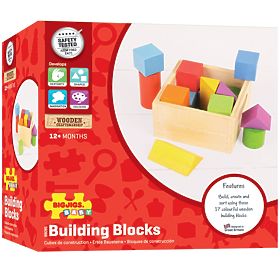 Bigjigs Baby Premier ensemble de blocs en bois 17 pièces