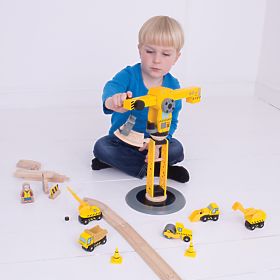 Bigjigs Rail Crane et engins de chantier