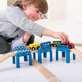 Bigjigs Rail Rails en bois pour la construction de ponts