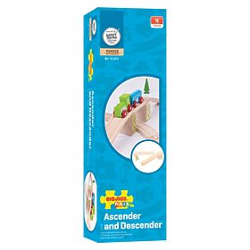 Bigjigs Rail Overpass rails avec piliers 2 pcs