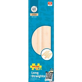 Bigjigs Rail Longs rails droits 21 cm 4 pcs, Bigjigs Rail