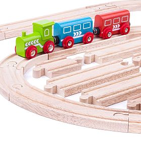Bigjigs Rail Rails en bois lot de 24 pièces