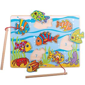 Bigjigs Toys Attraper des poissons sur une planche