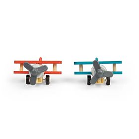 Bigjigs Toys Avion en bois à remonter Biplan 1 pièce
