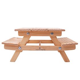 Bigjigs Toys Banc de pique-nique en bois pour poupées