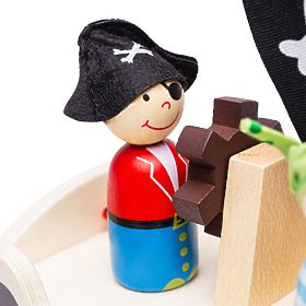 Bigjigs Toys Bateau Pirate avec Pirates