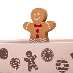 Boîte à jouets Bigjigs avec biscuits en bois
