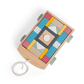 Bigjigs Toys Chariot avec blocs en bois, Bigjigs Toys