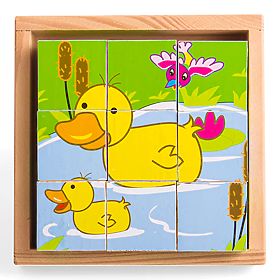 Bigjigs Toys Cubes d'images Animaux 9 cubes