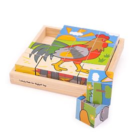 Bigjigs Toys Cubes Illustrés Ferme