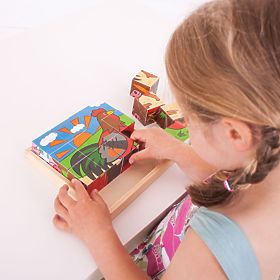 Bigjigs Toys Cubes Illustrés Ferme, Bigjigs Toys