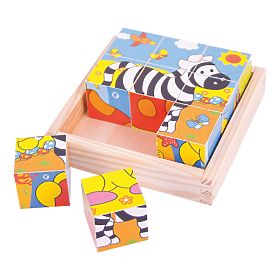 Bigjigs Toys Cubes illustrés Safari 9 cubes