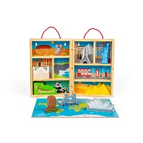 Bigjigs Toys Ensemble de jeu en bois pour voyageurs
