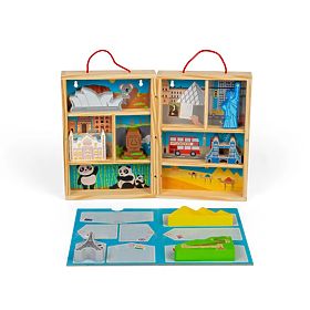 Bigjigs Toys Ensemble de jeu en bois pour voyageurs