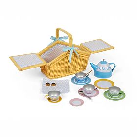 Bigjigs Toys Ensemble de pique-nique dans un panier, Bigjigs Toys