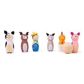 Bigjigs Toys Ferme de quilles en bois