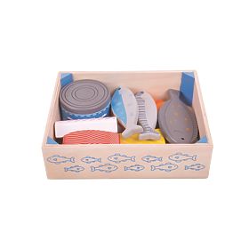 Bigjigs Toys Fruits de mer en bois dans une boîte, Bigjigs Toys
