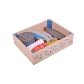 Bigjigs Toys Fruits de mer en bois dans une boîte, Bigjigs Toys