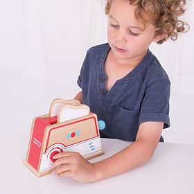 Bigjigs Toys Grille-pain en bois à pois