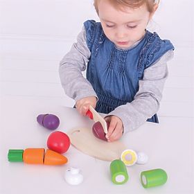 Bigjigs Toys Hacher des légumes dans une boîte