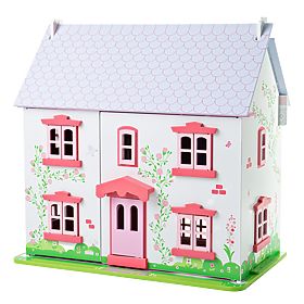 Bigjigs Toys Maison de poupées rose, Bigjigs Toys