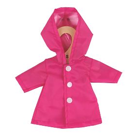Bigjigs Toys Manteau rose pour poupée 28 cm