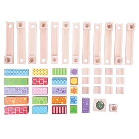 Bigjigs Toys Piste de boules en bois colorée, Bigjigs Toys