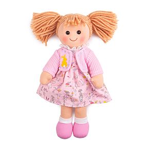 Bigjigs Toys Poupée en Tissu Ella 34 cm