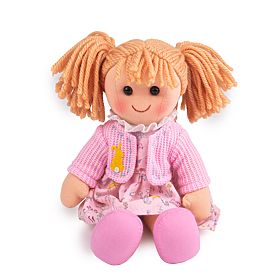 Bigjigs Toys Poupée en Tissu Ella 34 cm