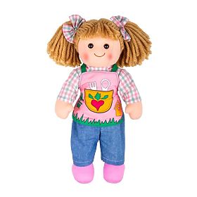 Bigjigs Toys Poupée en Tissu Elsie 34cm