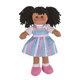Bigjigs Toys Poupée en Tissu Kira 28 cm, Bigjigs Toys